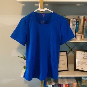 Blue scrub top and bottom